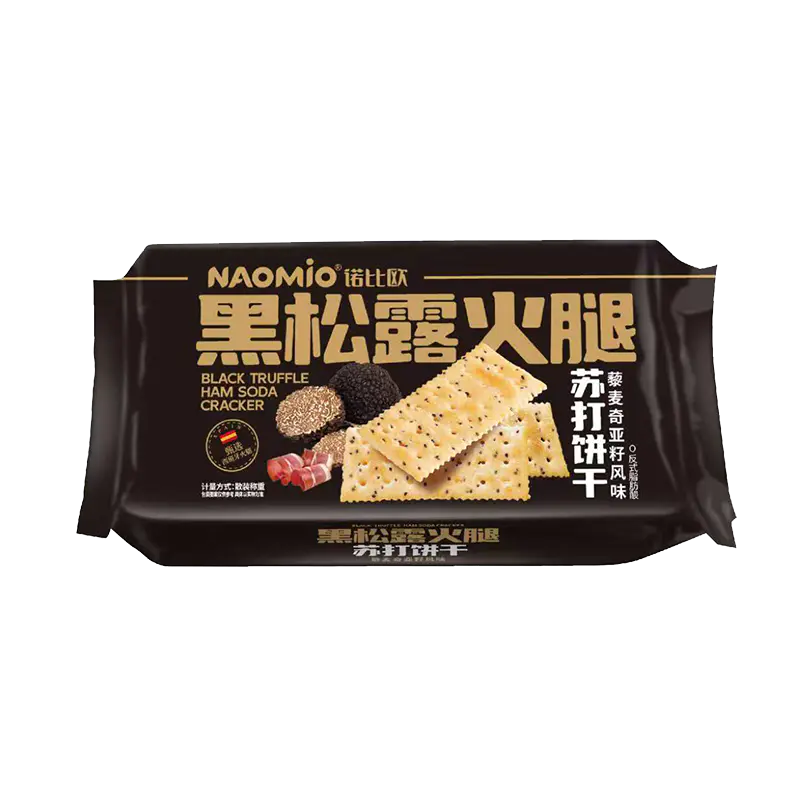 Frisdrankcrackers met zwarte truffelham
